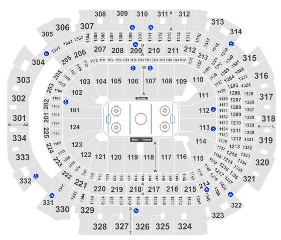 American Airlines Center Seat Map Stars Hockey
