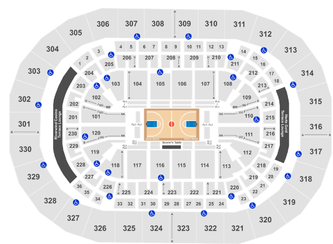 Paycom Center Seat Map Basketball