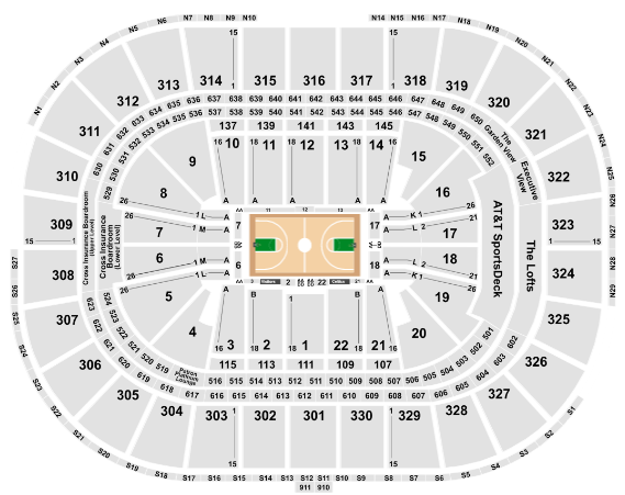 TD Garden Seat Map Celtics Basketball