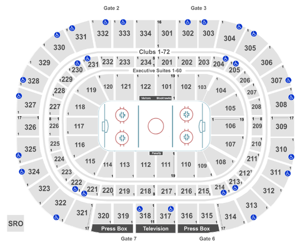 United Center Seat Map Blackhawks Hockey