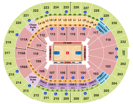 Amway Center Seating chart Basketball