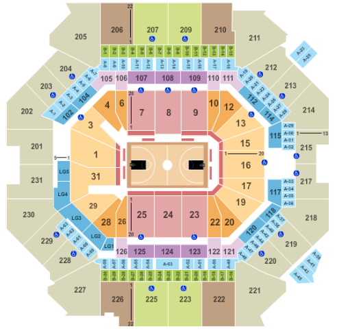 Barclays Center Seat Map NBA