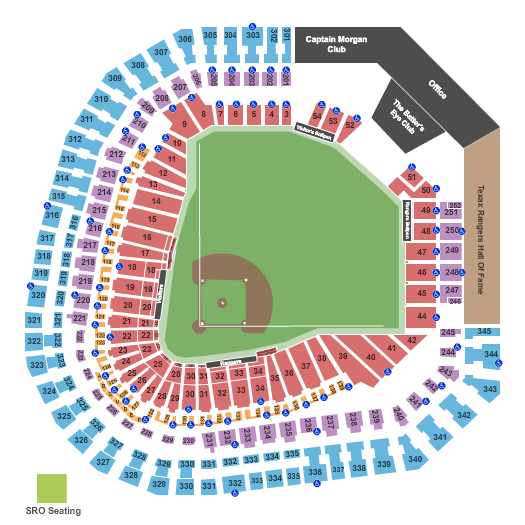 Globe Life Park Interactive Seating Chart