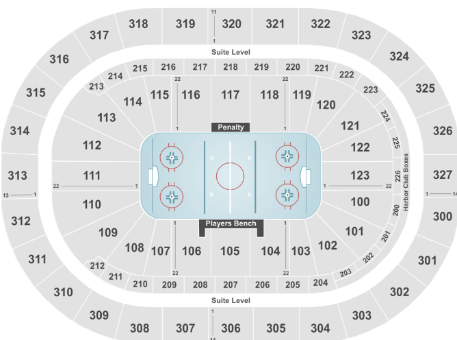 KeyBank Center Seat Map Hockey