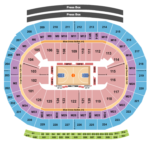 Little Caesars Arena Seat Map Basketball