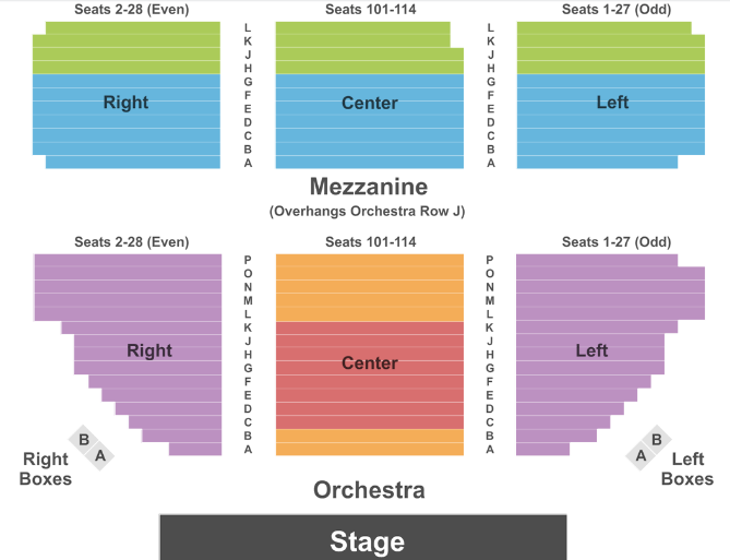 Music Box Theatre Seat Map
