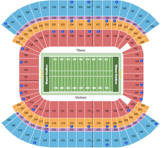 Nissan Stadium Seat Map Football
