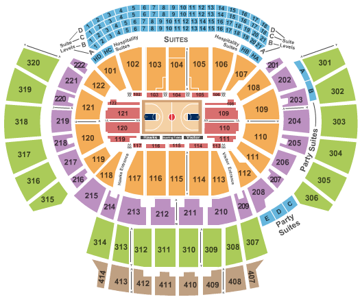 State Farm Arena Seat Map Basketball