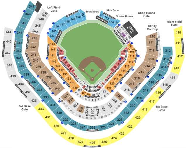Truist Park Seat Map Baseball
