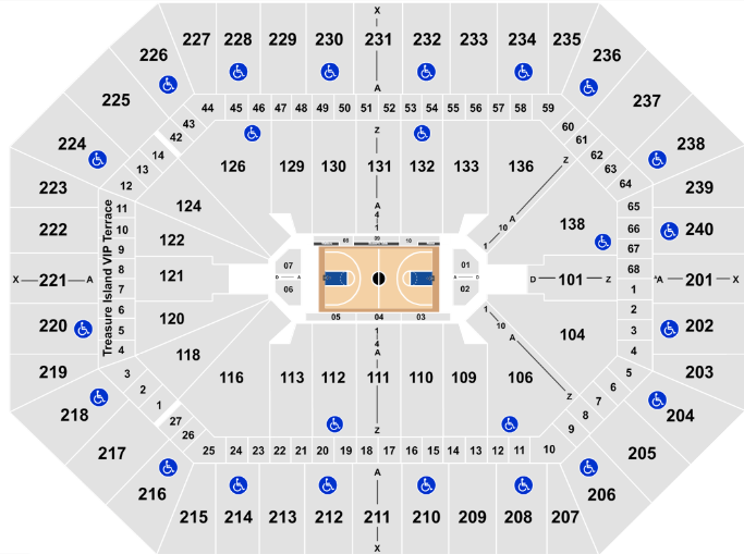 Target Center Seat Map Basketball