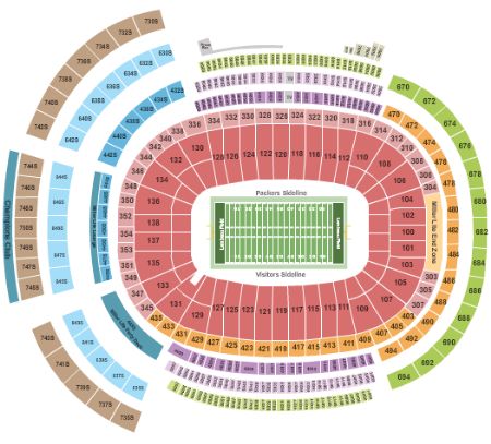 Lambeau Field Seating Chart For Kenny Chesney