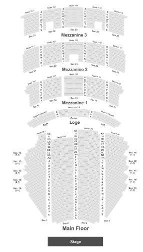Paramount Theatre Seattle Seating chart