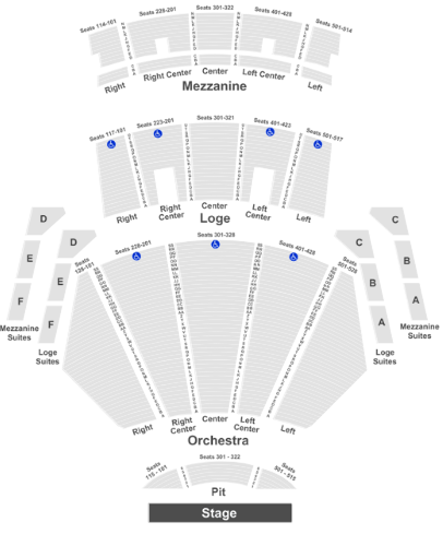  Microsoft Theater Seating chart