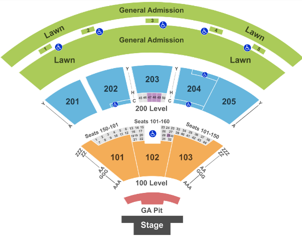  Fiddlers Green Amphitheatre Seating Chart
