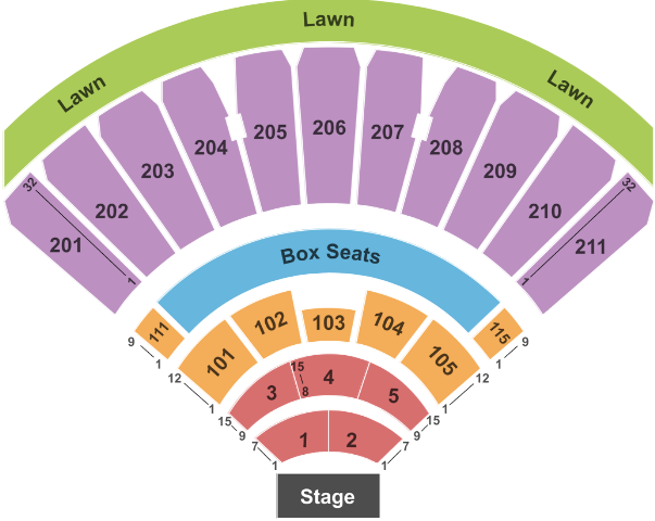  White River Amphitheatre Seating Chart