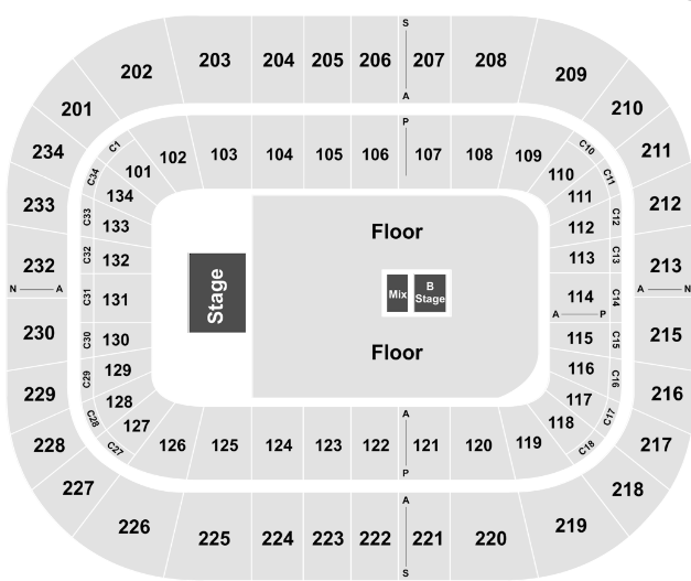  Bryce Jordan Center seating chart