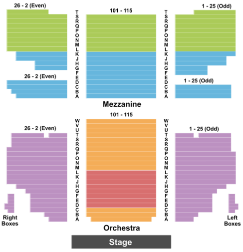 Hirschfeld Theatre Seating Chart