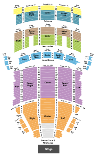  KeyBank State Theatre Seating Chart