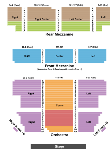  Majestic Theatre Seating Chart