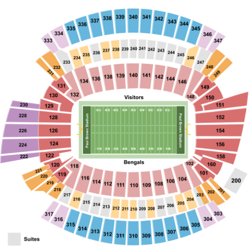  Paul Brown Stadium Seating chart