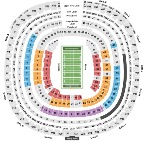  SDCCU Stadium Seating chart