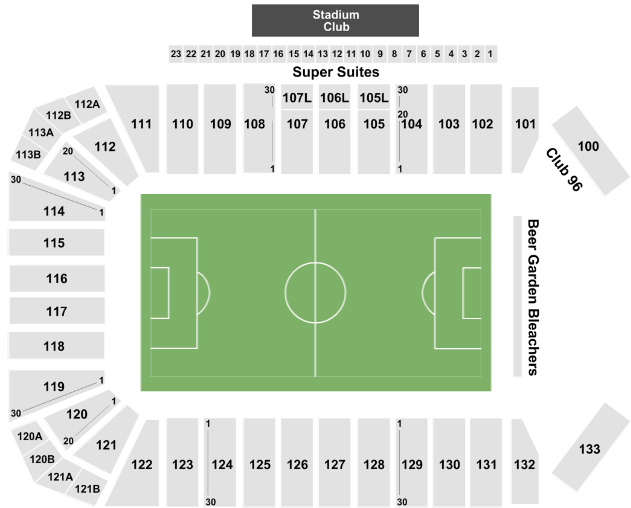 Toyota Stadium Seating chart