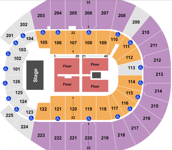  Verizon Arena seating chart
