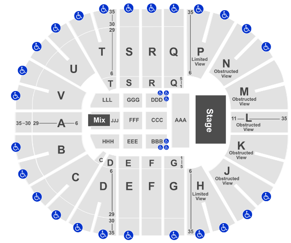  EagleBank Arena seating chart