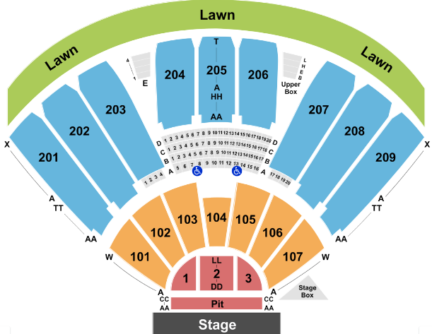  Concord Pavilion Seating Chart