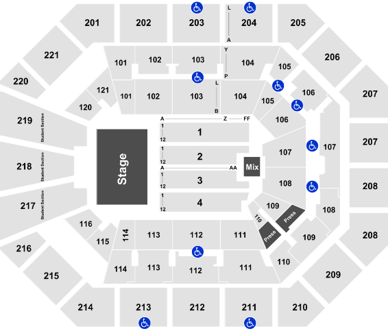  Matthew Knight Arena seating chart