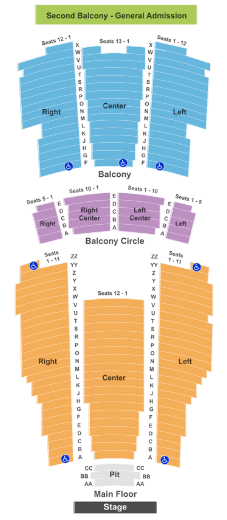  Moore Theatre Seating Chart