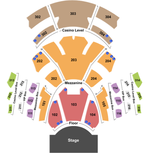  Pearl Concert Theater Seating Chart