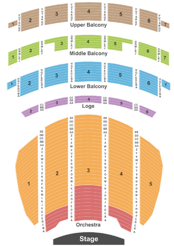  Sheas Performing Arts Center Seating Chart