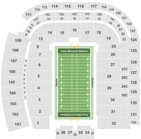 Texas Longhorn Stadium Seating Chart