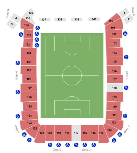  Dick’s Sporting Goods Park Seating chart