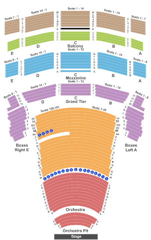  Jones Hall for the Performing Arts Seating Chart
