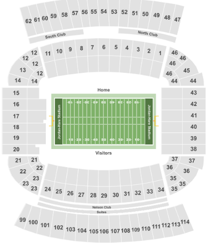  Jordan-Hare Stadium Seating chart