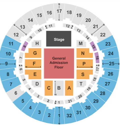  Neal S. Blaisdell Center Arena seating chart