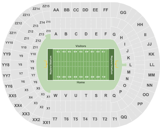  Neyland Stadium Seating chart