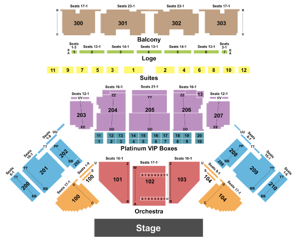  Toyota Oakdale Theatre Seating Chart