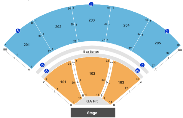  Tuscaloosa Amphitheater Seating Chart