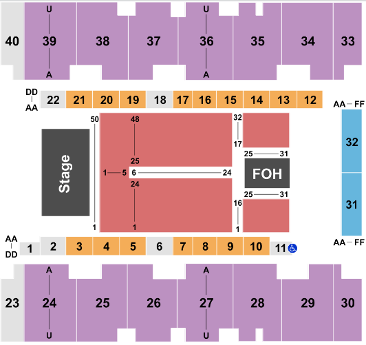 El Paso County Coliseum seating chart