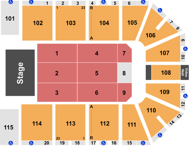  Hartman Arena seating chart