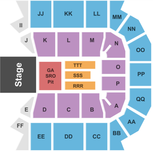  JQH Arena seating chart