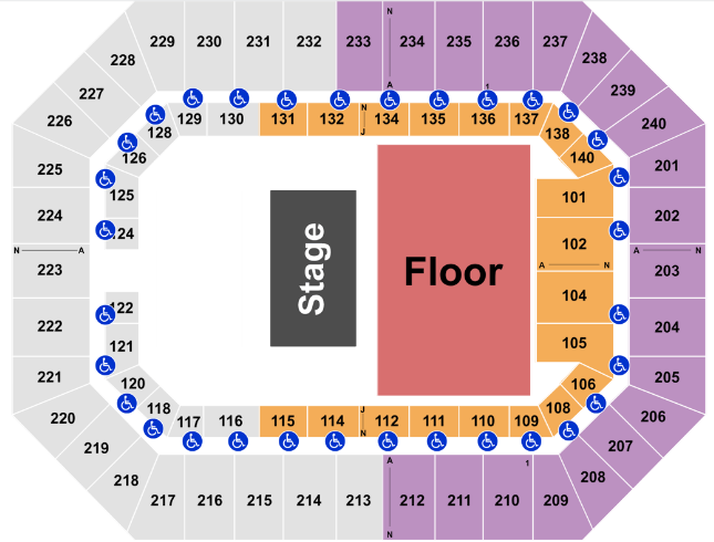  Raising Cane’s River Center Arena seating chart