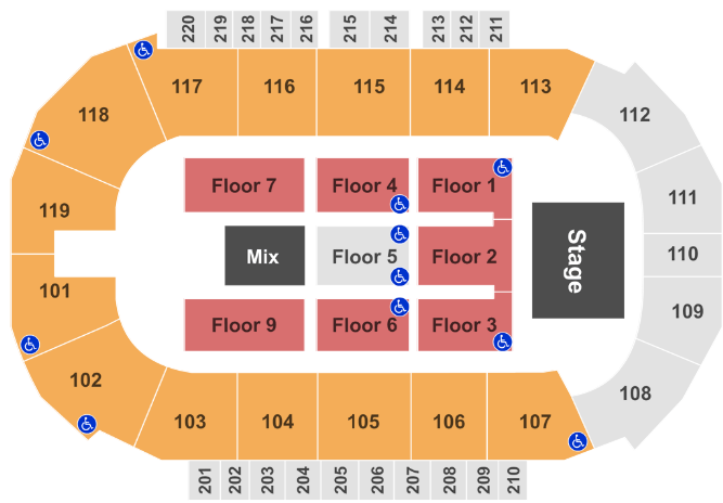  Showare Center seating chart