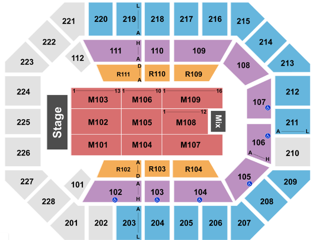  US Cellular Center seating chart