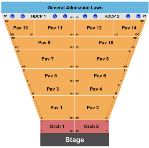  Meadow Brook Amphitheatre Seating Chart