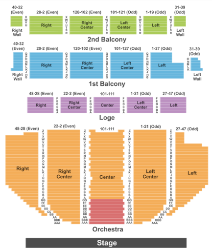  Palace Theatre Albany Seating Chart
