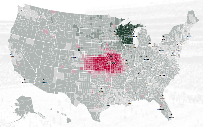 Potential Packers-Chiefs Super Bowl Market